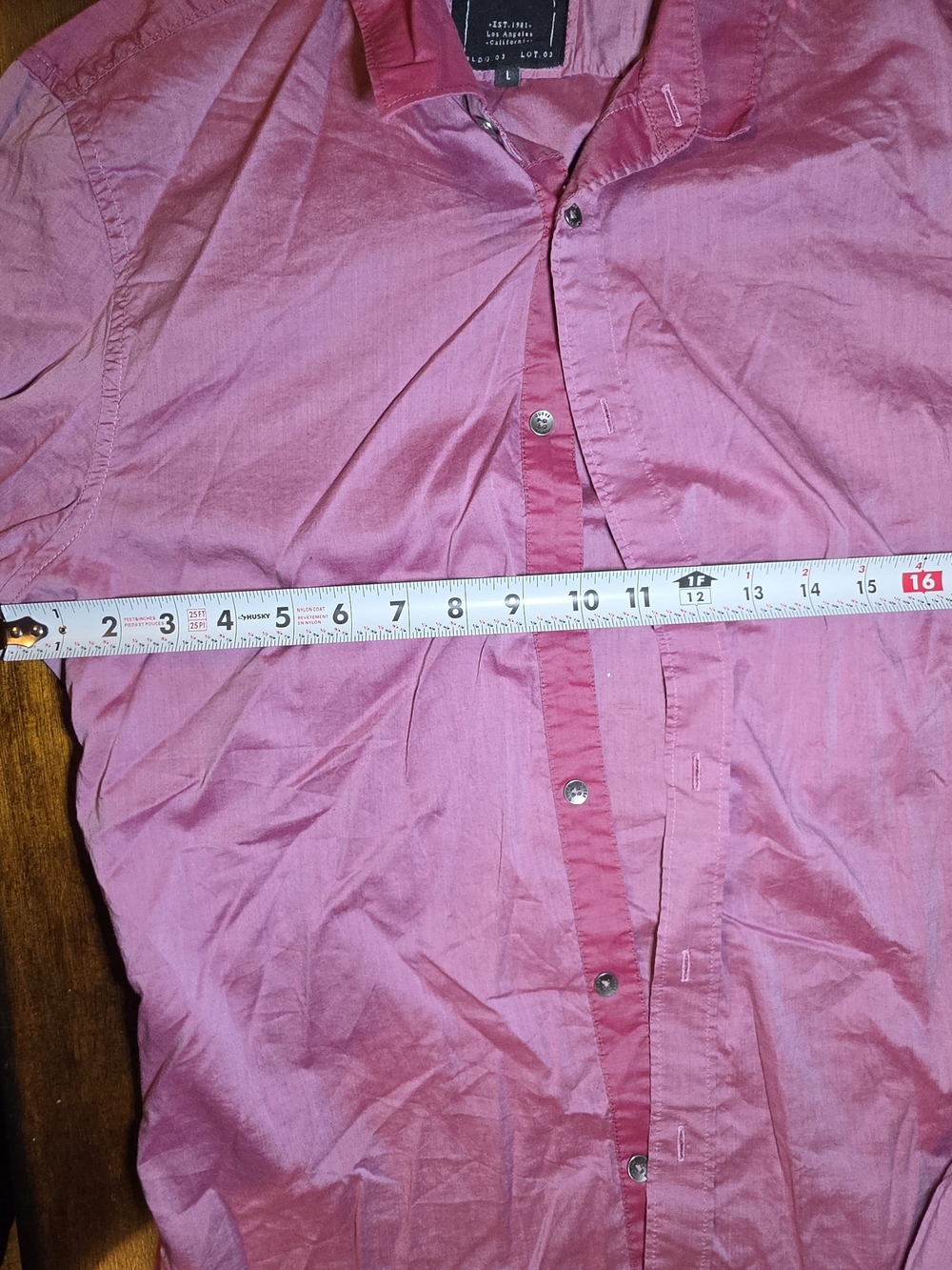 Guess Men's Pink Long-Sleeve Button-Down Shirt - Picture 4 of 5